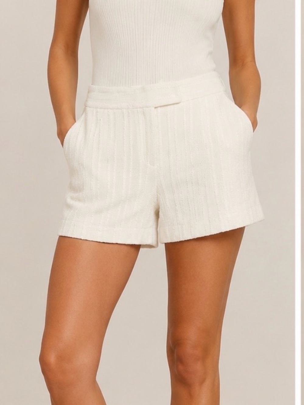 Veronica Beard Tropicana Tailored High-Waist Shorts